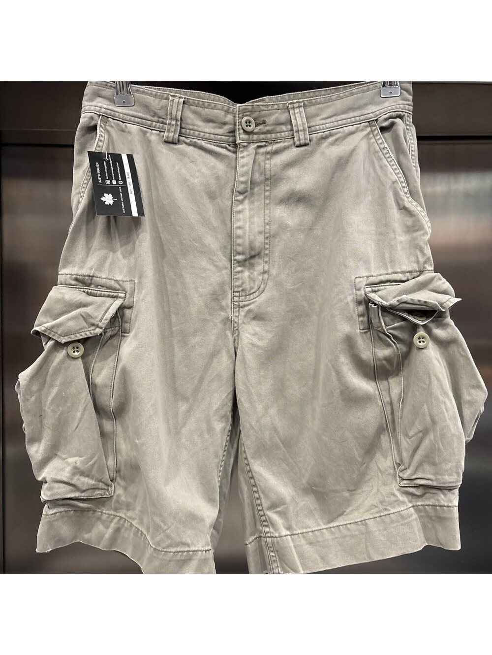 VINTAGE 90s Grey Polo Chino Military Pants - Y2K Sz 30